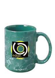 15 oz marbleized el grande ceramic mug - green