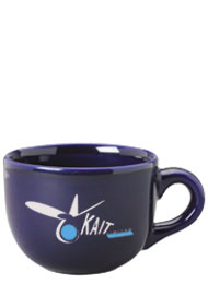 16 oz soup mug cappuccino mug - cobalt blue
