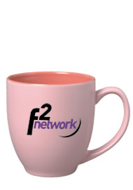 15 oz matte finish bistro mug - pink
