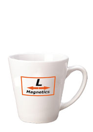 12 oz glossy latte coffee mug - white