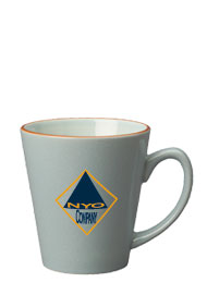 12 oz speckled latte coffee mug - slate blue