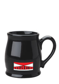 15 oz black country style coffee cup