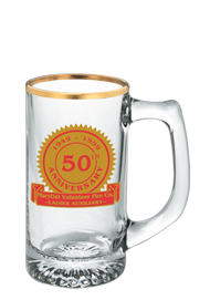 13 oz customized sport glass mug