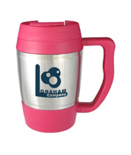 16 oz highlander travel mug - pink
