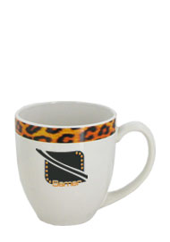 15 oz glossy bistro coffee mugs - Kenya Cheetah