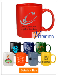 11 oz. Vitrified C-Handle Mugs