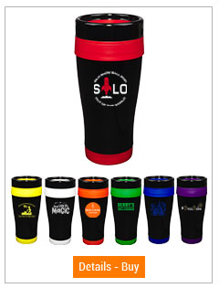 14 oz Formula Seven Personalized Travel Mug with Color Accents