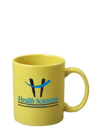 11 oz personalized coffee mug - yellow