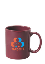 11 oz personalized coffee mug - maroon