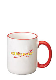 12 oz halo ceramic coffee mug - red