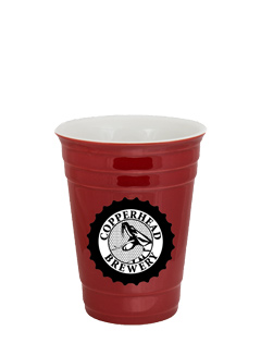 14 oz Waukegan Red Ceramic Party Cup