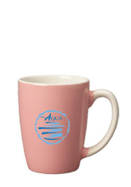 12.5 oz san diego pastel mug - pink out - white in