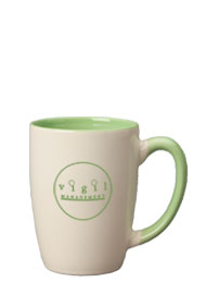 16 oz san diego challenger mug - mint green trim & in - white ou