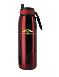 26 oz red quench stainless steel sports bottle