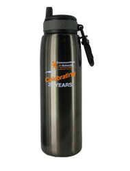 26 oz charcoal quench stainless steel sports bottle