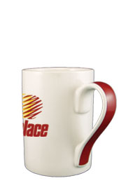 13 oz orlando coffee mug w/ maroon handle