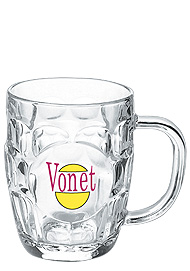 20 oz britannica customized glass mug
