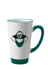 16 oz halo funnel latte mug - green