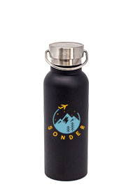 17 oz Caribe Matte Black Insulated Stainless Steel Water Bottle