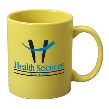 11 oz c-handle mug - yellow