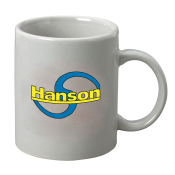 11 oz c-handle mug - light gray