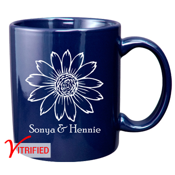 11 oz vitrified coffee mug - cobalt blue