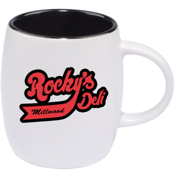 14 oz Vero Mug - Silk White Out/Gloss Black In