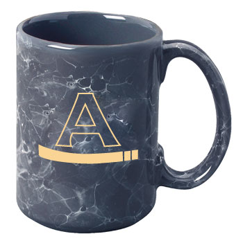 15 oz marbleized el grande ceramic mug - dark gray