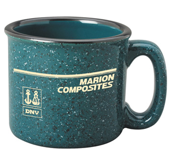 15 oz campfire stoneware mug - green