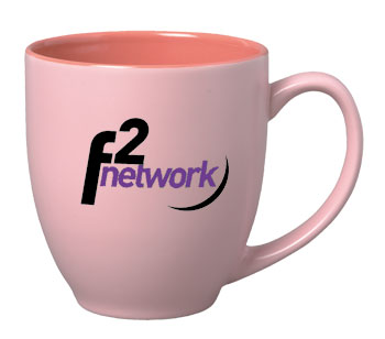 15 oz bistro matte sorbet mug - pink