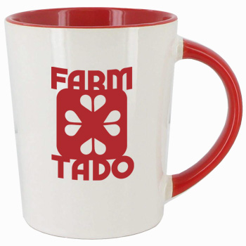 12 oz glossy sorrento coffee mugs - Red