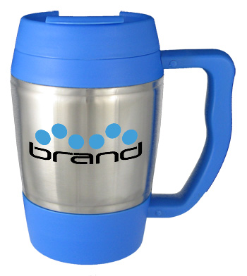 16 oz highlander travel mug - blue