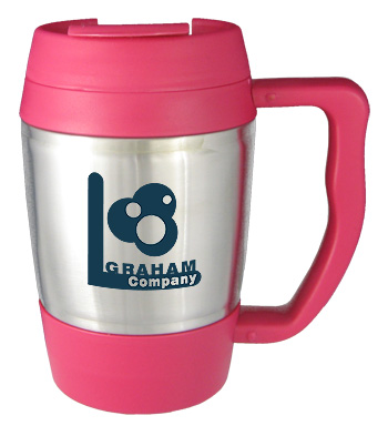 16 oz highlander travel mug - pink