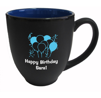 15 oz matte black out blue in hilo bistro coffee mugs