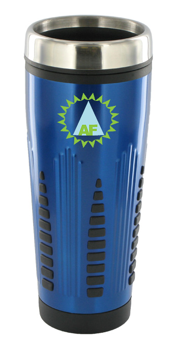 16 oz rocket travel mug - blue