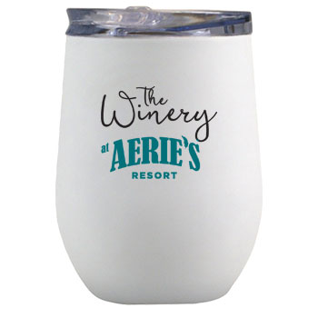 12 oz Albany Matte White Stemless Wine Vacuum Insulated