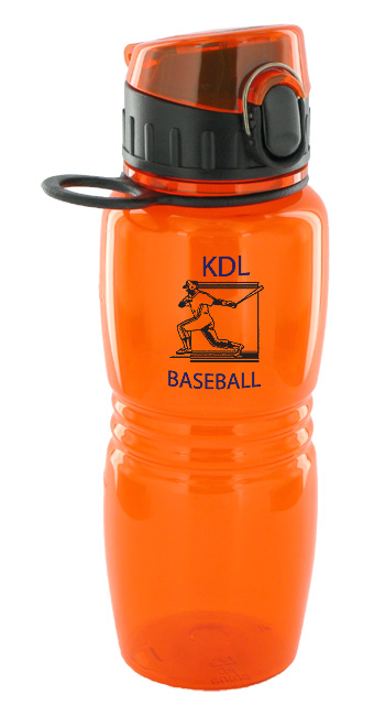 17 oz splash sports bottle - orange