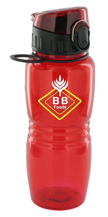 17 oz splash sports bottle - red