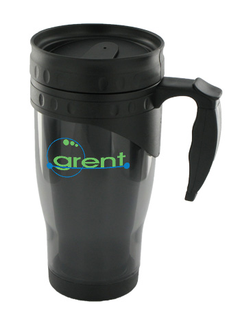 16 oz traveler travel mug - black