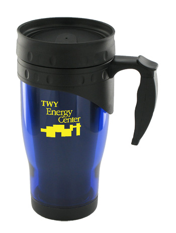 16 oz traveler insulated travel mug - blue