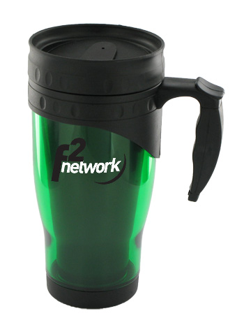 16 oz traveler insulated travel mug - green