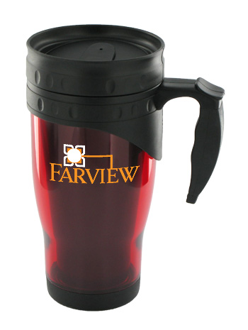 16 oz traveler insulated travel mug - red