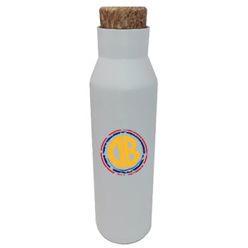 20 oz Traverse Matte White Stainless Steel Water Bottle