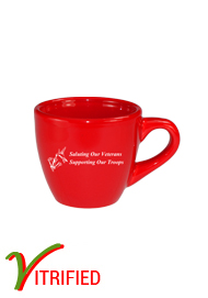 3.5 oz custom restaurant espresso cup - Crimson Red
