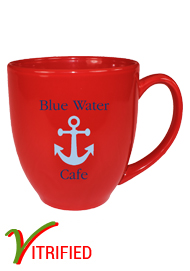 15 oz glossy vitrified cancun bistro coffee mugs - Stanford Red