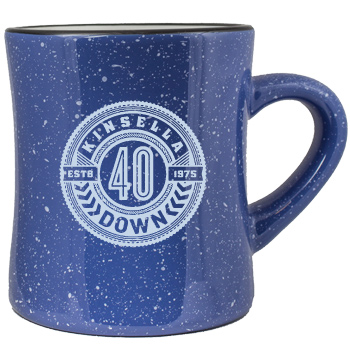10 oz Santa Fe stoneware speckled diner mug - light blue